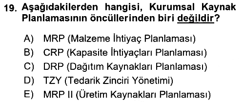Bilişim Sistemleri 2022-2023 Ara Sınav - 19. soru