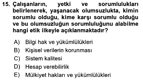 Bilişim Sistemleri 2024-2025 Ara Sınav - 15. soru
