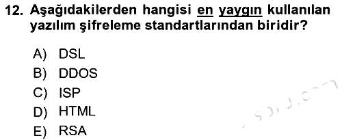 Bilişim Sistemleri 2025-2026 Ara Sınav - 12. soru