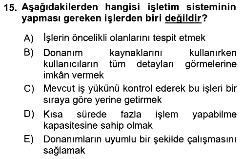 Bilişim Teknolojileri 2021-2022 Ara Sınav - 15. soru