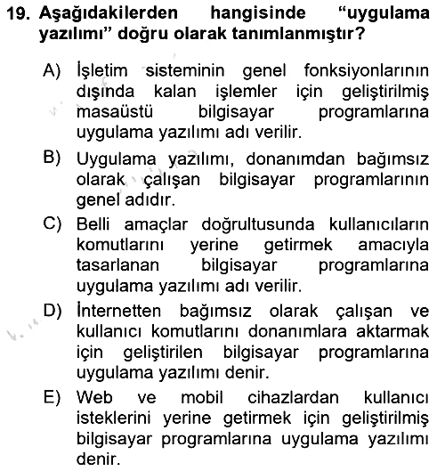 Bilişim Teknolojileri 2023-2024 Ara Sınav - 19. soru