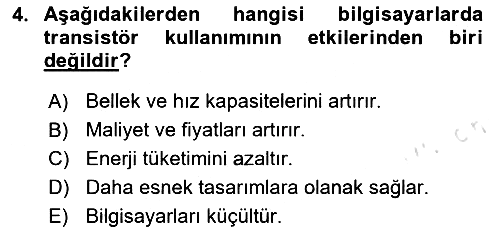 Bilişim Teknolojileri 2024-2025 Ara Sınav - 4. soru