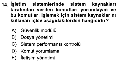 Bilişim Teknolojileri 2024-2025 Ara Sınav - 14. soru