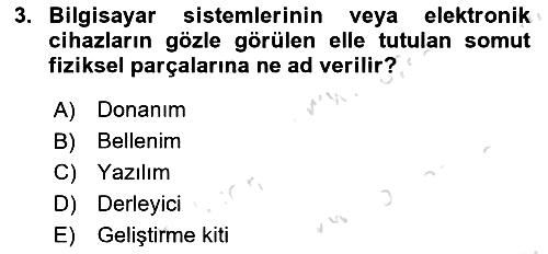 Bilişim Teknolojileri 2022-2023 Yaz Okulu Sınavı - 3. soru