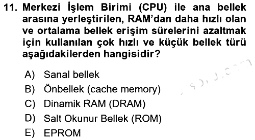Bilişim Teknolojileri 2025-2026 Ara Sınav - 11. soru