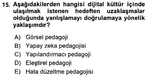 Dijital Dönüşüm 2023-2024 Ara Sınav - 15. soru