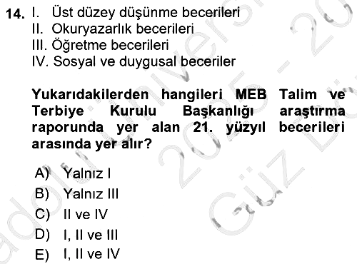 Dijital Dönüşüm 2025-2026 Ara Sınav - 14. soru