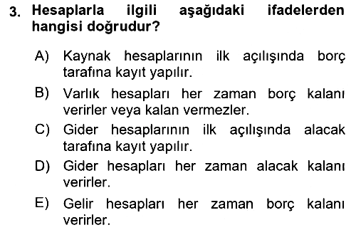 Genel Muhasebe 2021-2022 Ara Sınav - 3. soru