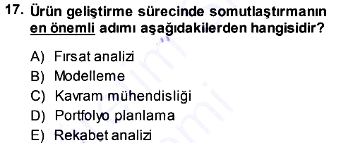 Girişimcilik ve İş Kurma 2013-2014 Ara Sınav - 17. soru
