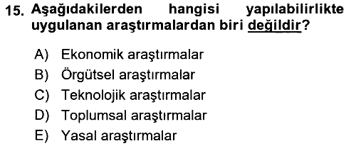 Girişimcilik ve İş Kurma 2016-2017 Ara Sınav - 15. soru