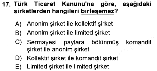 Girişimcilik ve İş Kurma 2016-2017 Dönem Sonu Sınavı - 17. soru