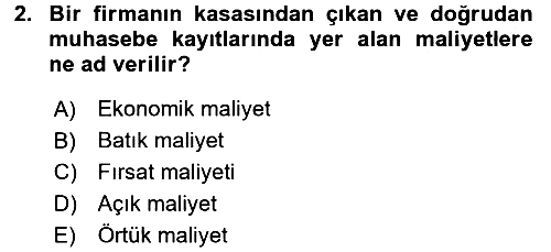 İktisada Giriş 2016-2017 3 Ders Sınavı - 2. soru