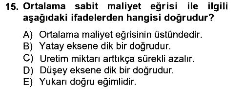 İktisada Giriş 2012-2013 Ara Sınav - 15. soru