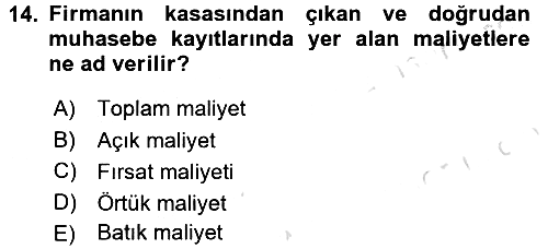 İktisada Giriş 2016-2017 Ara Sınav - 14. soru