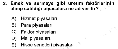 İktisada Giriş 2021-2022 Ara Sınav - 2. soru
