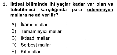 İktisada Giriş 2021-2022 Ara Sınav - 3. soru