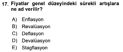İktisada Giriş 2021-2022 Ara Sınav - 17. soru