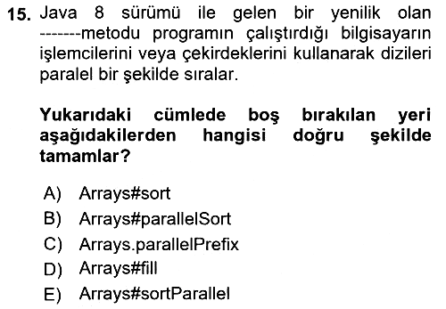 İleri Programlama 2018-2019 Ara Sınav - 15. soru