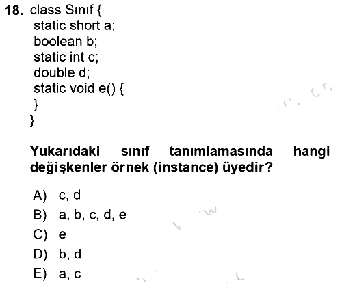 İleri Programlama 2023-2024 Ara Sınav - 18. soru
