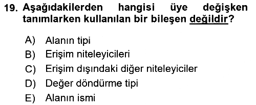 İleri Programlama 2024-2025 Ara Sınav - 19. soru