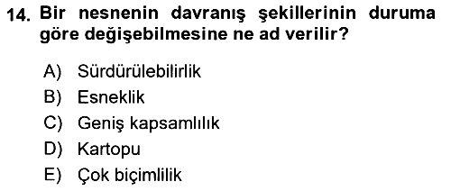 İleri Programlama 2018-2019 Yaz Okulu Sınavı - 14. soru