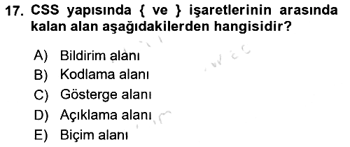 İnternet Ve Web Programlama 2021-2022 Ara Sınav - 17. soru