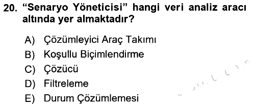 İşlem Tabloları 2022-2023 Dönem Sonu Sınavı - 20. soru