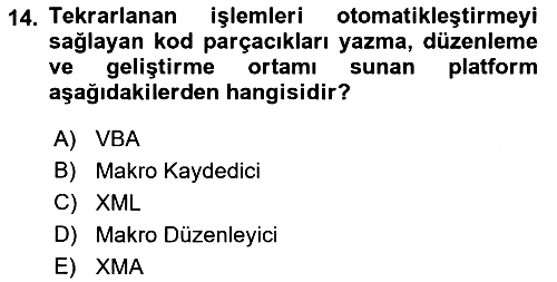İşlem Tablosu Programlama 2022-2023 Ara Sınav - 14. soru