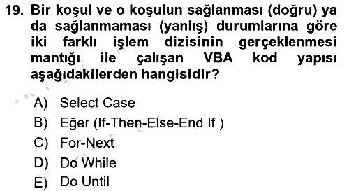 İşlem Tablosu Programlama 2022-2023 Ara Sınav - 19. soru