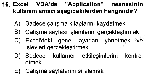İşlem Tablosu Programlama 2024-2025 Ara Sınav - 16. soru