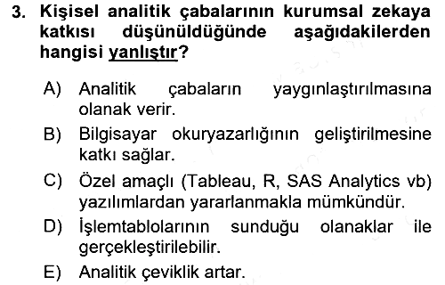 İşletme Analitiği 2017-2018 Ara Sınav - 3. soru