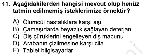 İşletme Fonksiyonları 2012-2013 Ara Sınav - 11. soru