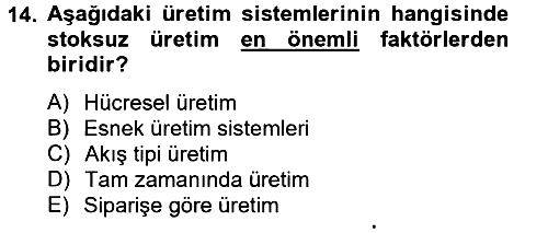 İşletme Fonksiyonları 2012-2013 Ara Sınav - 14. soru