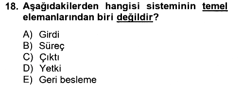 İşletme Fonksiyonları 2012-2013 Ara Sınav - 18. soru