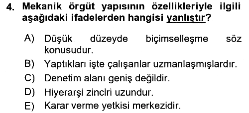İşletme Fonksiyonları 2016-2017 Ara Sınav - 4. soru