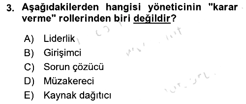 İşletme Fonksiyonları 2024-2025 Ara Sınav - 3. soru