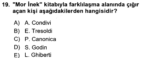 İşletme Fonksiyonları 2017-2018 Dönem Sonu Sınavı - 19. soru