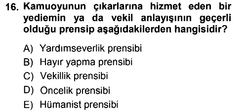 İşletme İlkeleri 2014-2015 Ara Sınav - 16. soru