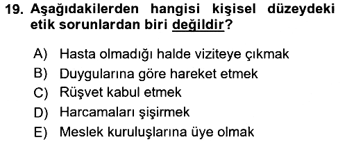 İşletme İlkeleri 2016-2017 Ara Sınav - 19. soru