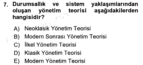 İşletme İlkeleri 2022-2023 Ara Sınav - 7. soru