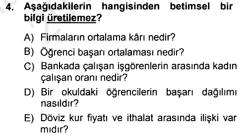 İstatistik 2012-2013 Ara Sınav - 4. soru