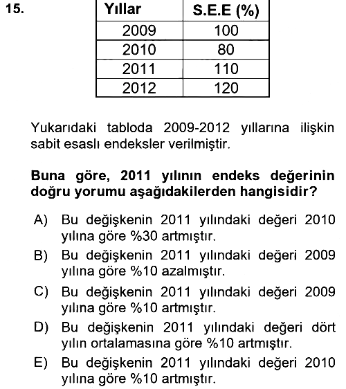 İstatistik 2016-2017 Ara Sınav - 15. soru