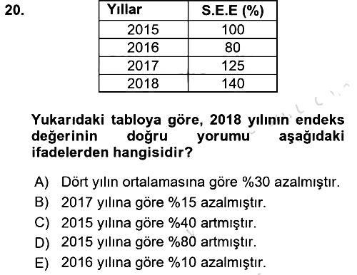 İstatistik 2021-2022 Ara Sınav - 20. soru