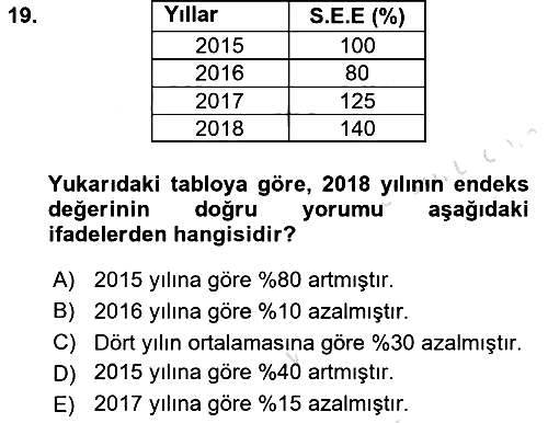 İstatistik 2023-2024 Ara Sınav - 19. soru