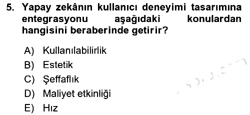 Kullanıcı Deneyimi 2025-2026 Ara Sınav - 5. soru