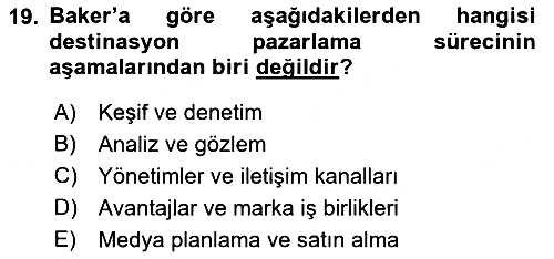 Marka ve Yönetimi 2018-2019 3 Ders Sınavı - 19. soru