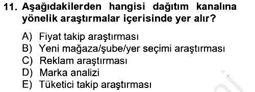 Marka ve Yönetimi 2012-2013 Ara Sınav - 11. soru