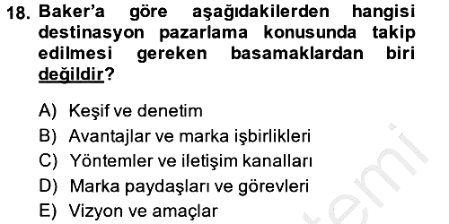 Marka ve Yönetimi 2013-2014 Dönem Sonu Sınavı - 18. soru