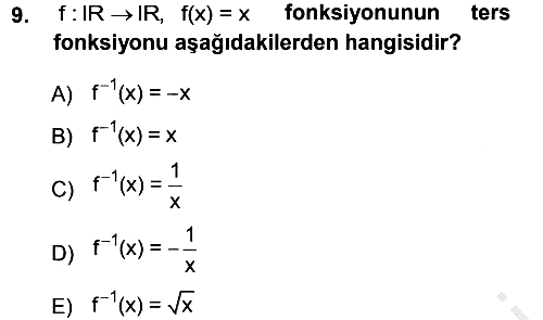 Matematik 1 2012-2013 Ara Sınav - 9. soru