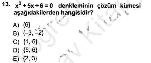 Matematik 1 2012-2013 Ara Sınav - 13. soru